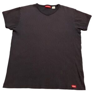 Vtg Unionbay Men M Ribbed Short Sleeve Muscle Shirt Navy Blue Grunge Y2K